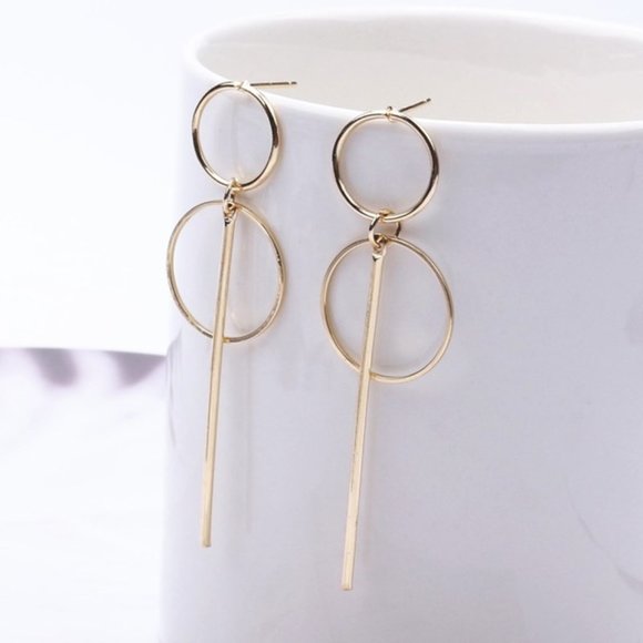 Jewelry - 5 for $25 Circle Bar Geometric Metal Earrings